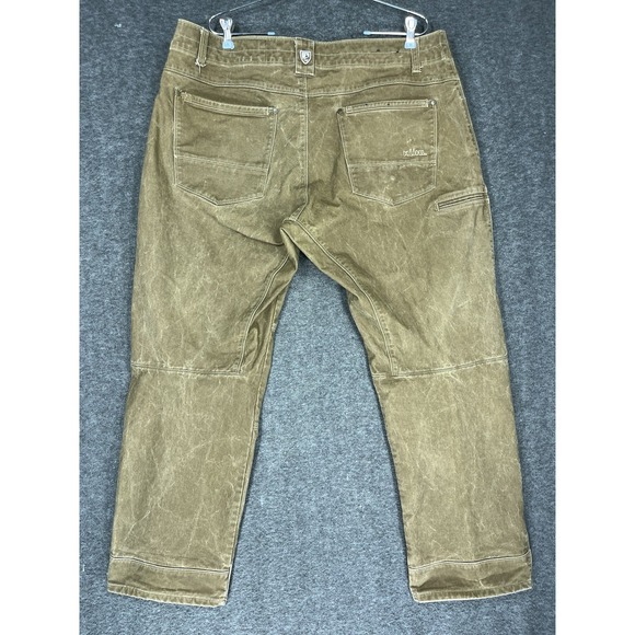 Kuhl Ryder Pants Mens 40x30 Brown Vintage Patina Dye Canvas Gorpcore Hiking Work - Picture 13 of 14